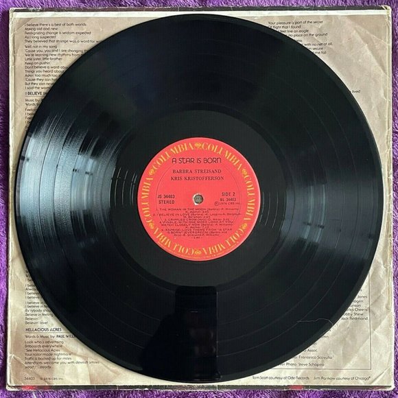 Barbra Streisand A STAR IS BORN 12” Record GATEFOLD 1976 Canada Ed. 46Yrs! RARE - Picture 8 of 10